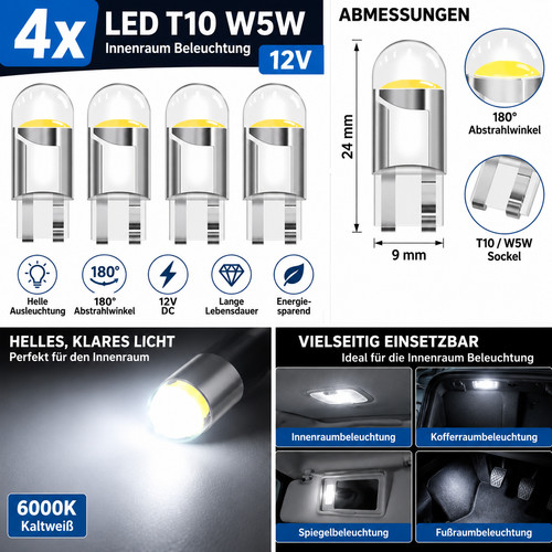 Led lampe birne t10 w5w - lampe,