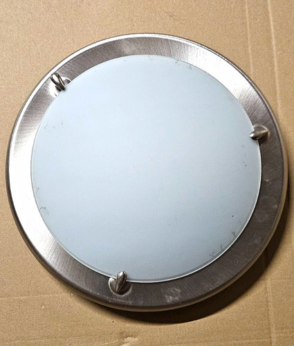 Runde deckenlampe silber weiß - runde,