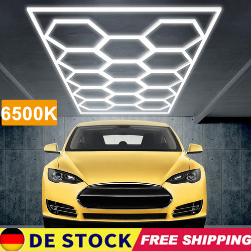 14x hexagon garage led lampe - hexagon,