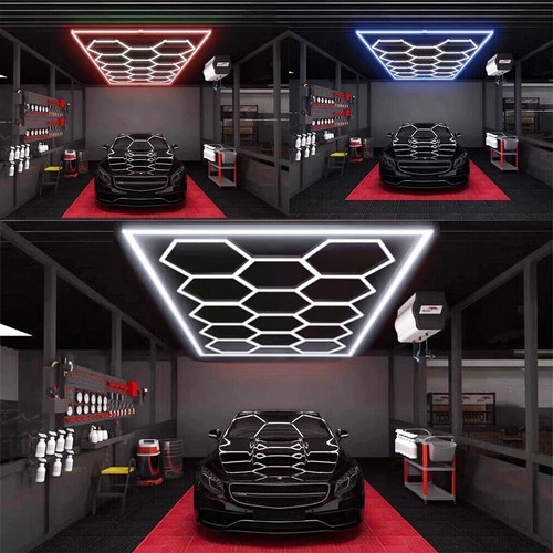14x led hexagon lampe - hexagon,